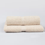 JUEGO DE TOALLA Y TOALLON PREMIUM BEIGE