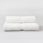 JUEGO DE TOALLA Y TOALLON PREMIUM BLANCO
