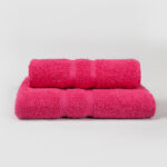 JUEGO DE TOALLA Y TOALLON PESADO HOT PINK