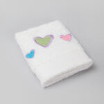 TOALLA DE VISITA BORDADA LOVERS VIOLETA
