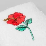 TOALLA DE ROSTRO BORDADA DALILA ROJO