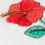TOALLA DE ROSTRO BORDADA DALILA ROJO - Imagen 2