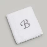 TOALLA BORDADA CON INICIAL LETRA B BLANCO