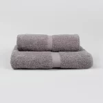 JUEGO DE TOALLA Y TOALLON PREMIUM  GRIS OSCURO