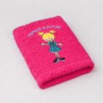 TOALLA DE VISITA BORDADA NENA HOT PINK